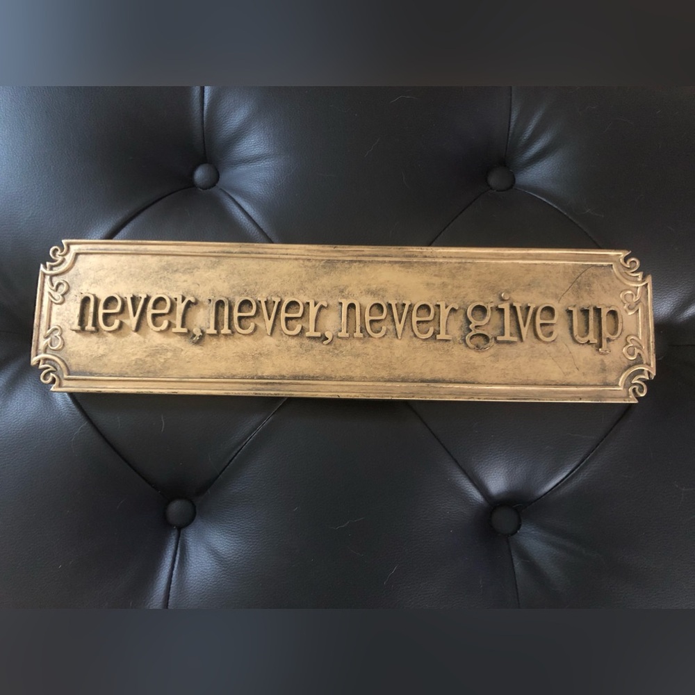 Gold Inspirational Wall Plaque